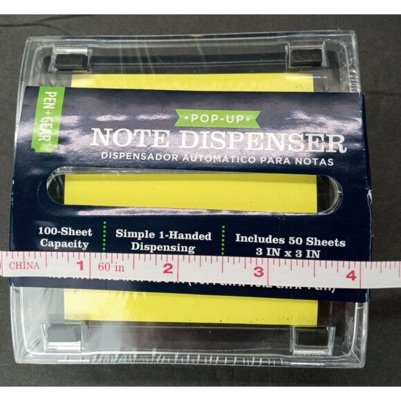 Pen Gear Pop Up Note Dispenser 50 Sheets Included Weighted Accordion Black New - Picture 4 of 4